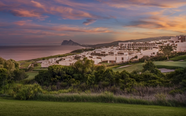 Fairmont La Hacienda Hotel golf course and view to Gibraltar